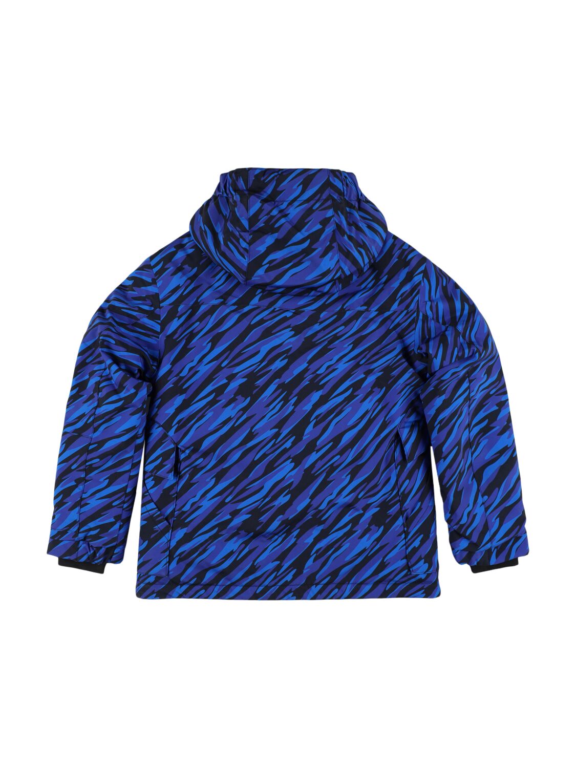 Shop Fusalp Printed Poly Puffer Ski Jacket In Blue/multi