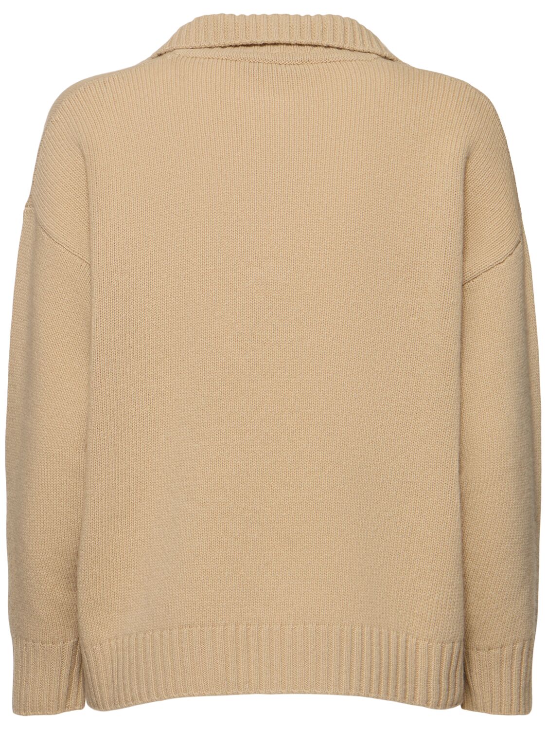 Shop Weekend Max Mara Agre Wool Sweater In Beige