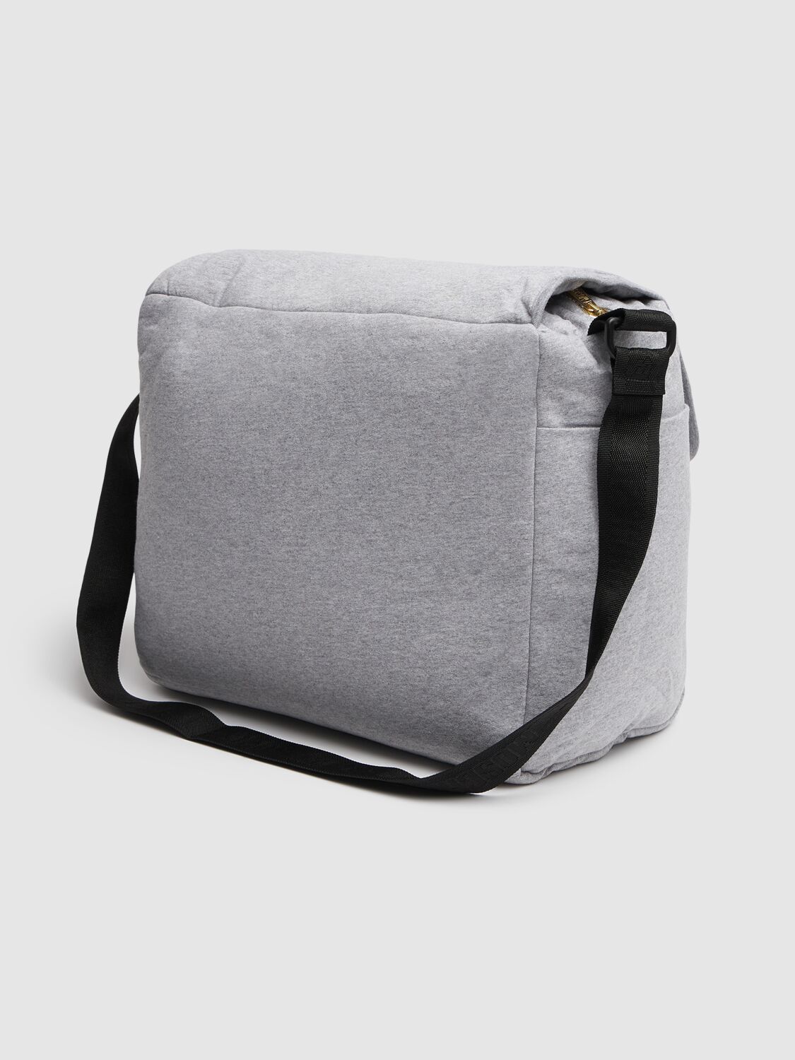 Moschino Printed Cotton Changing Bag W/ Mat In Grey