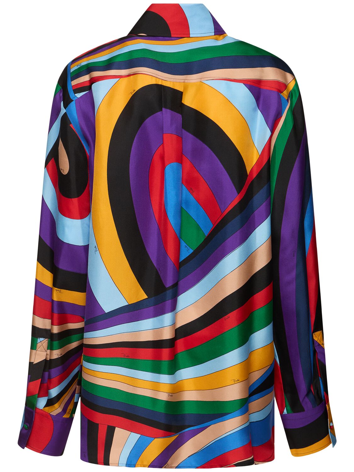 Shop Pucci Printed Silk Twill Shirt In Multicolor