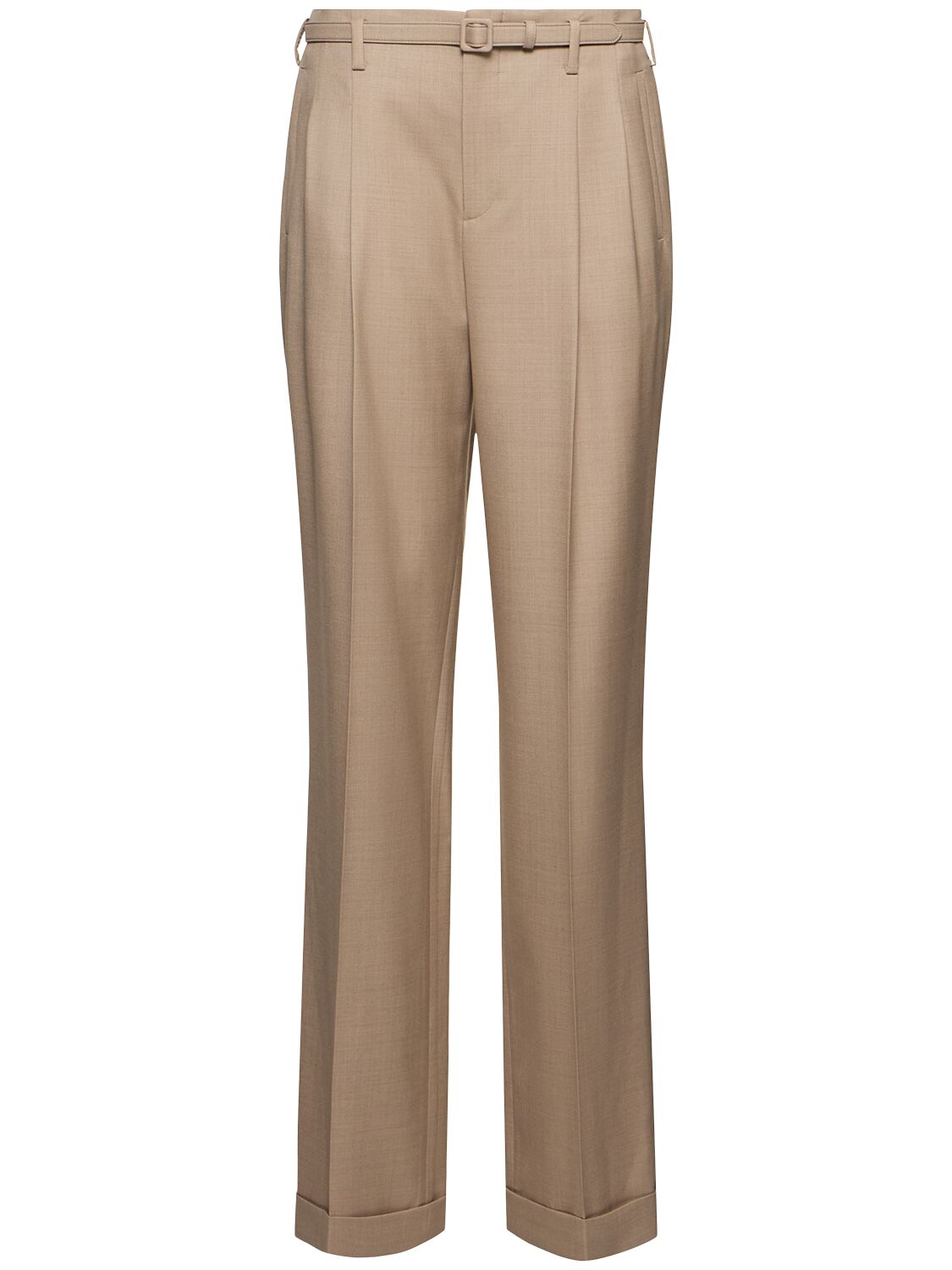Polo Ralph Lauren Stamford High-rise Wool Straight Pants In Camel