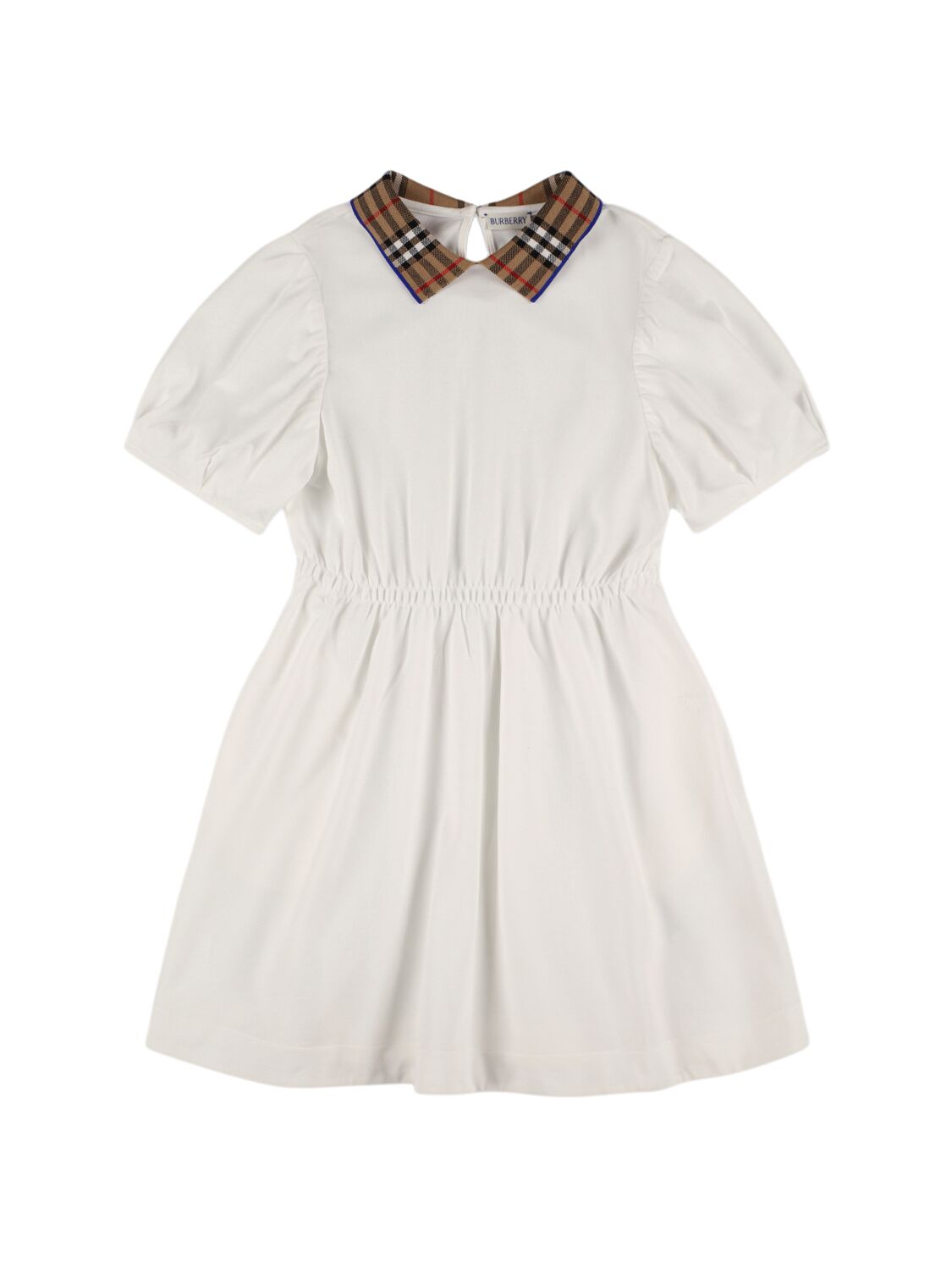 Burberry Cotton Piquet Polo Dress In White