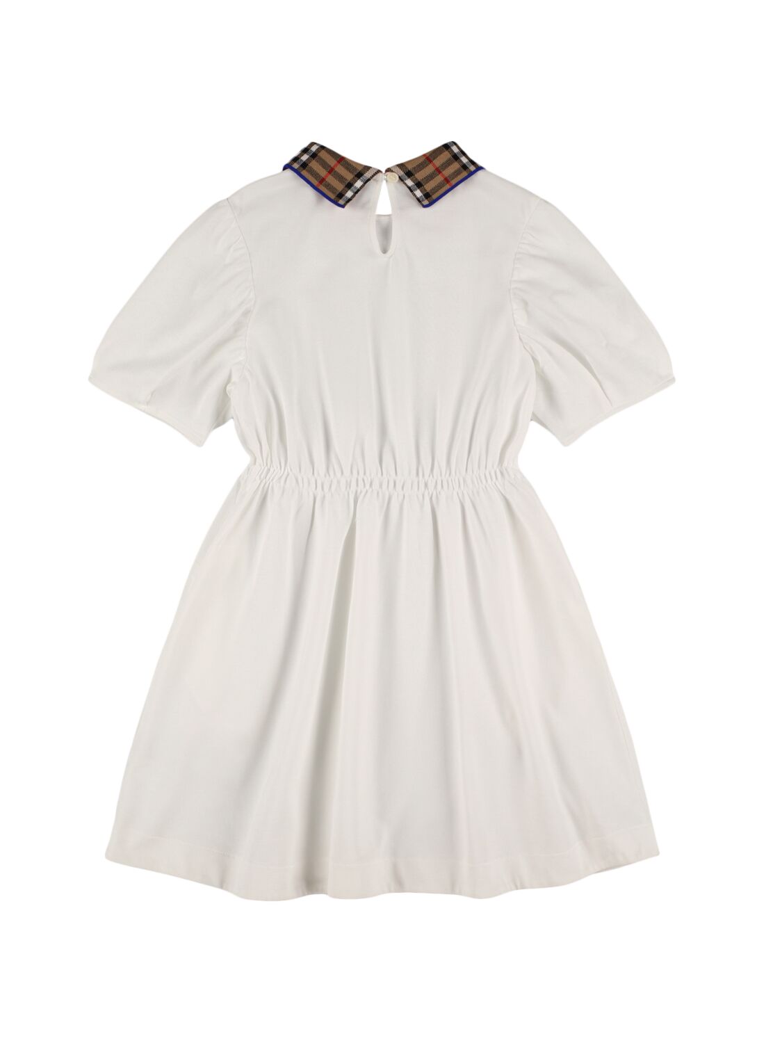 Shop Burberry Cotton Piquet Polo Dress In White