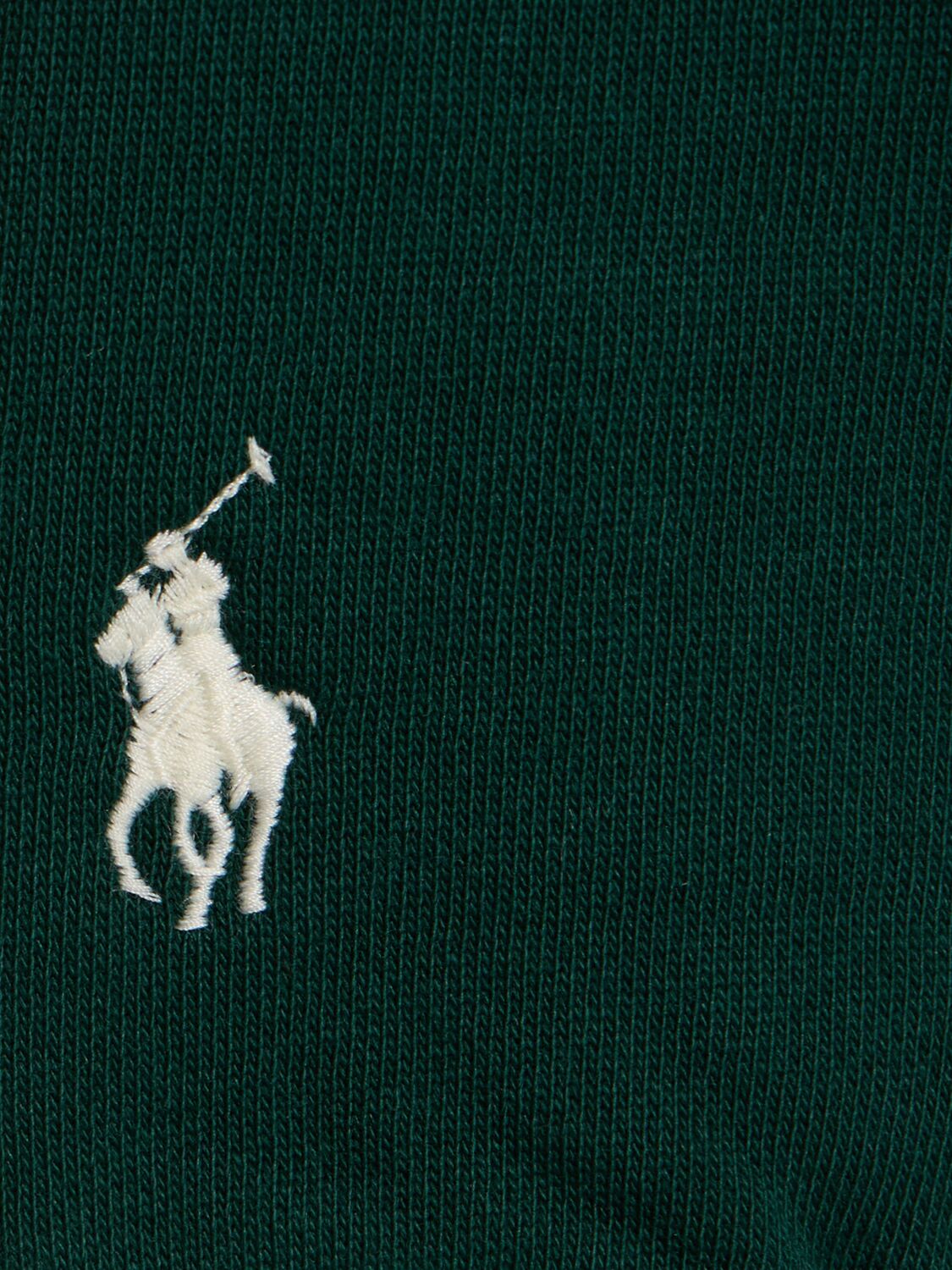 Shop Polo Ralph Lauren Logo Cotton Blend Sweatshirt In Moss Agate