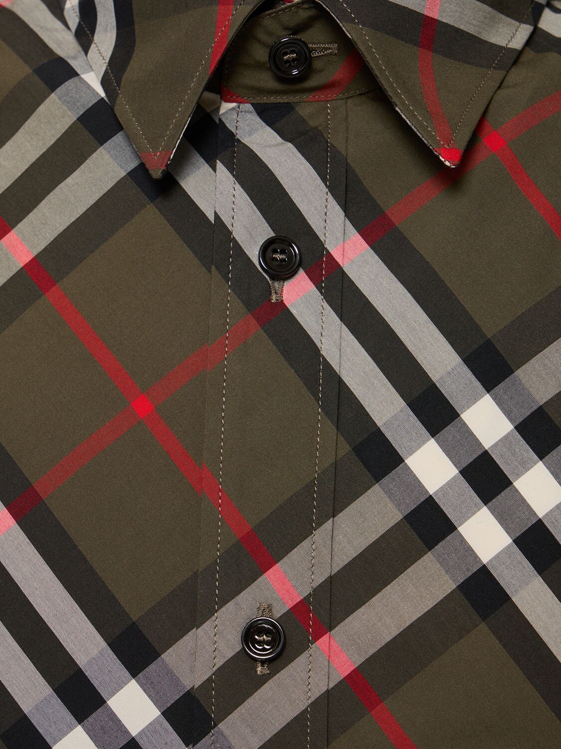 Shop Burberry Check Cotton Shirt In Loch