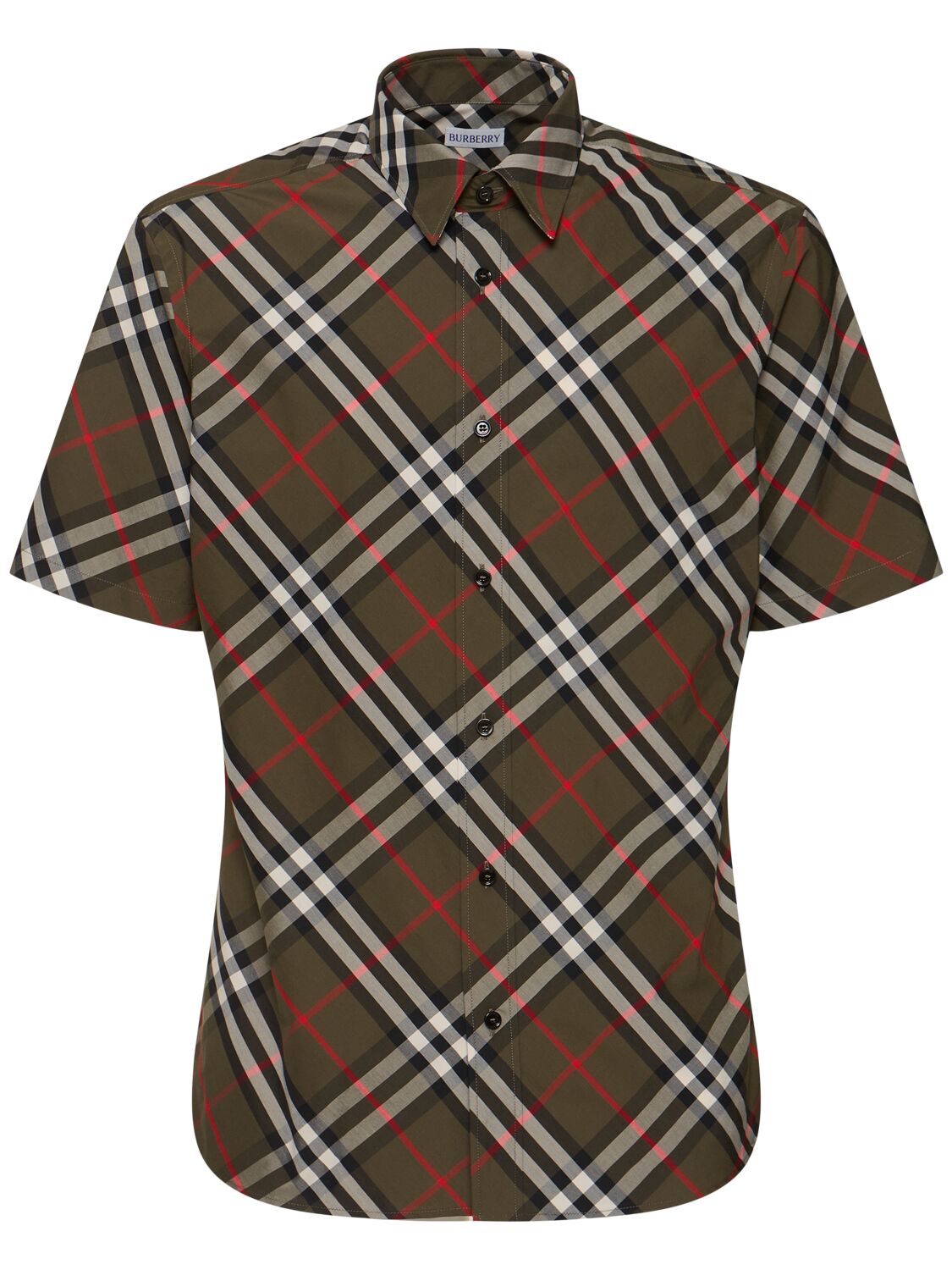 Shop Burberry Check Cotton Shirt In Loch