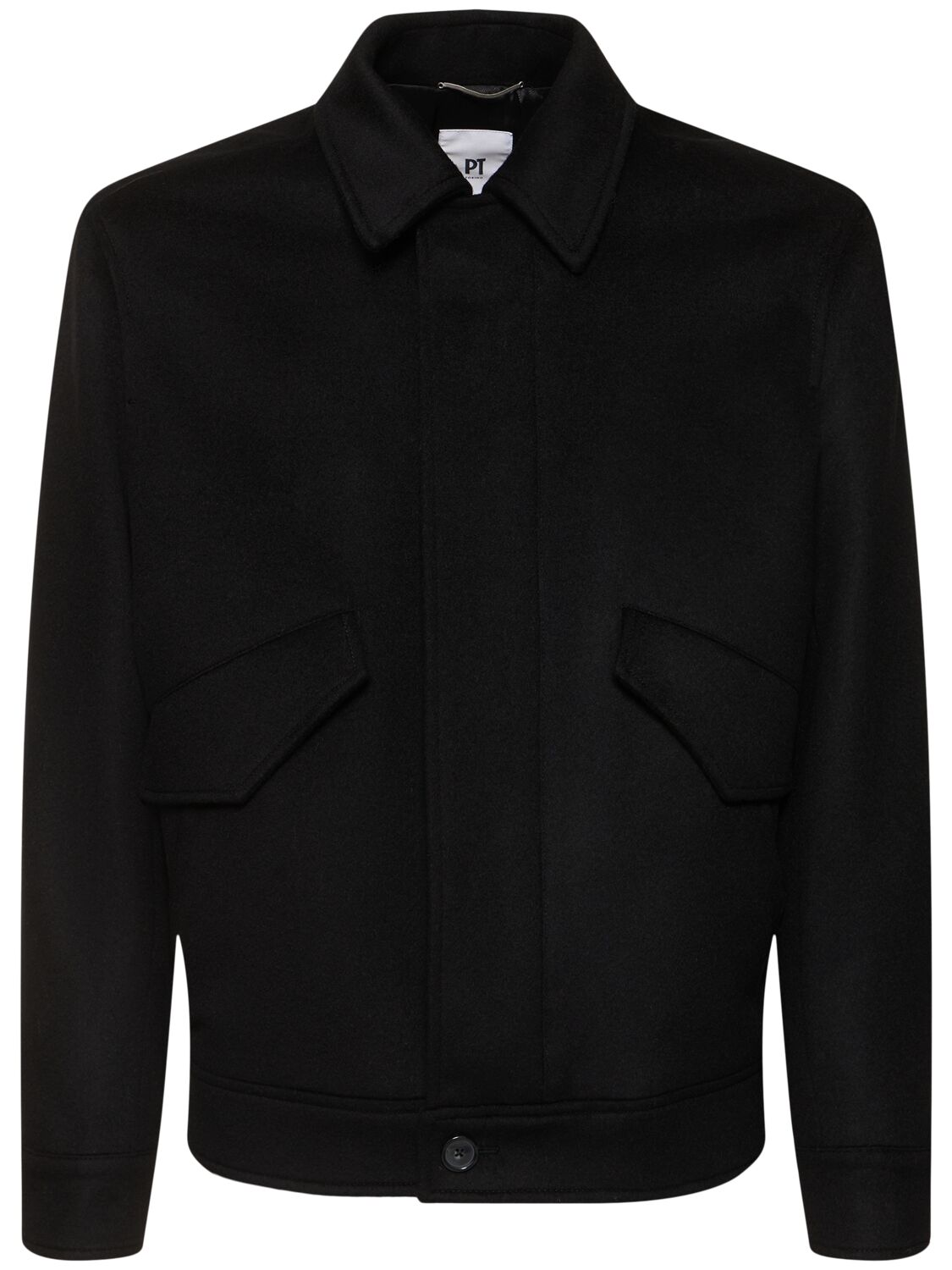 Pt Torino Padded Wool & Cashmere Jacket In Black