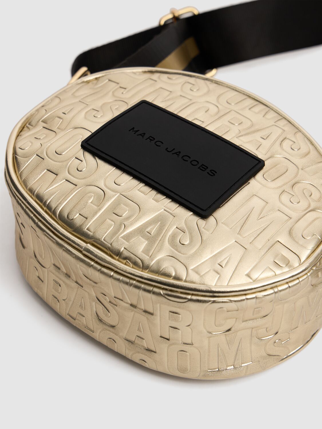 Shop Marc Jacobs Monogram Embossed Poly Crossbody Bag In Gold