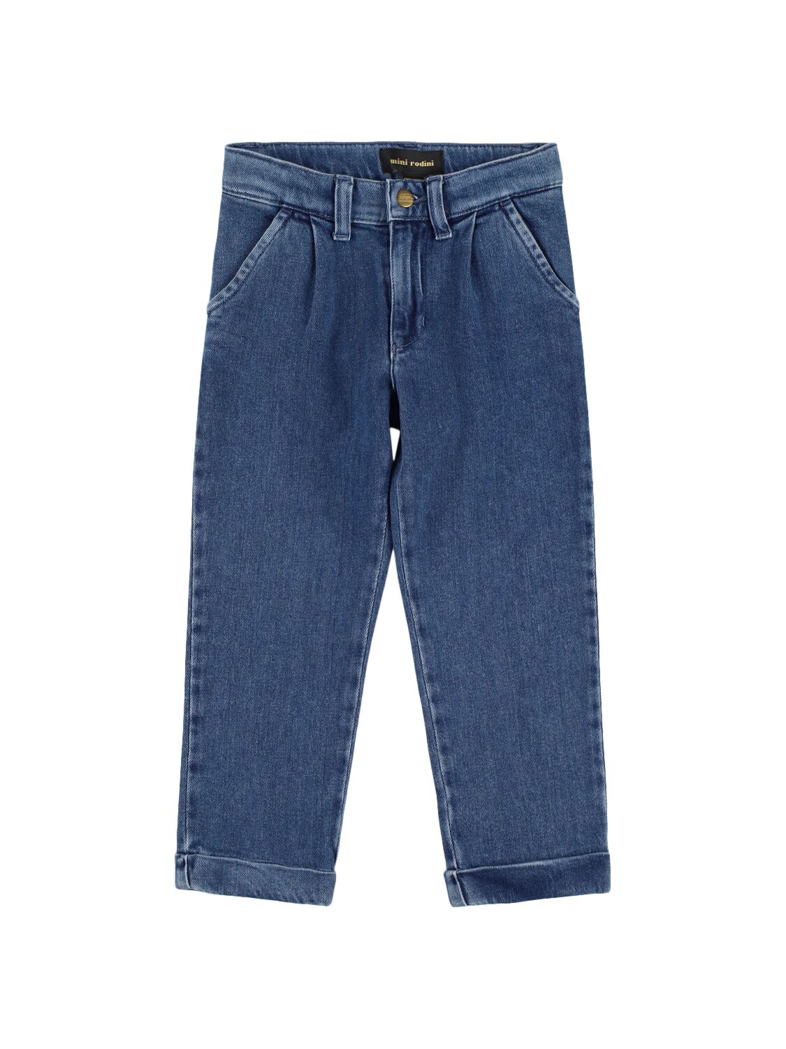 Mini Rodini Organic Cotton Chinos Jeans In Blue