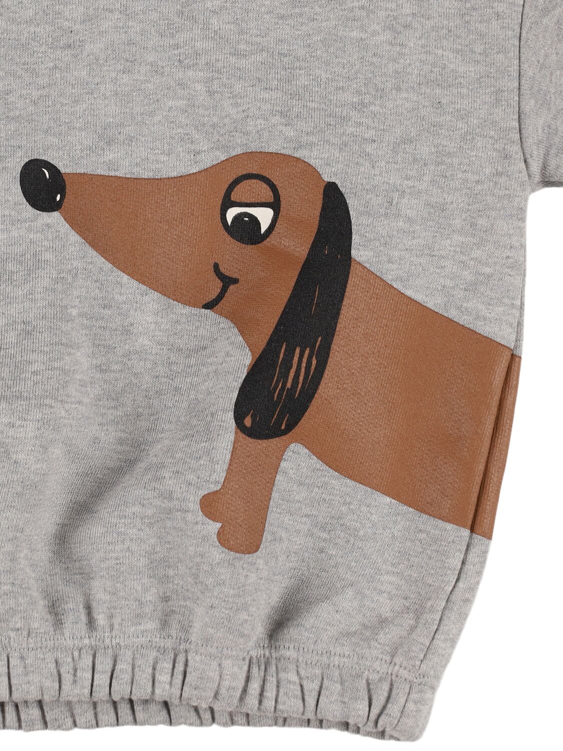 Shop Mini Rodini Dog Printed Organic Cotton Sweatshirt In Grey