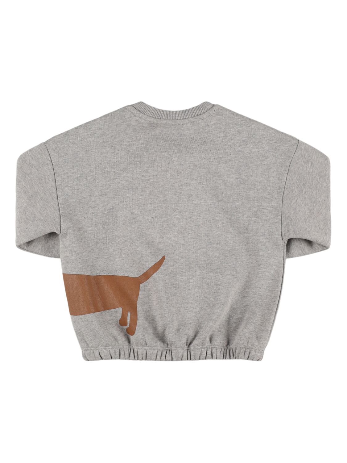 Shop Mini Rodini Dog Printed Organic Cotton Sweatshirt In Grey