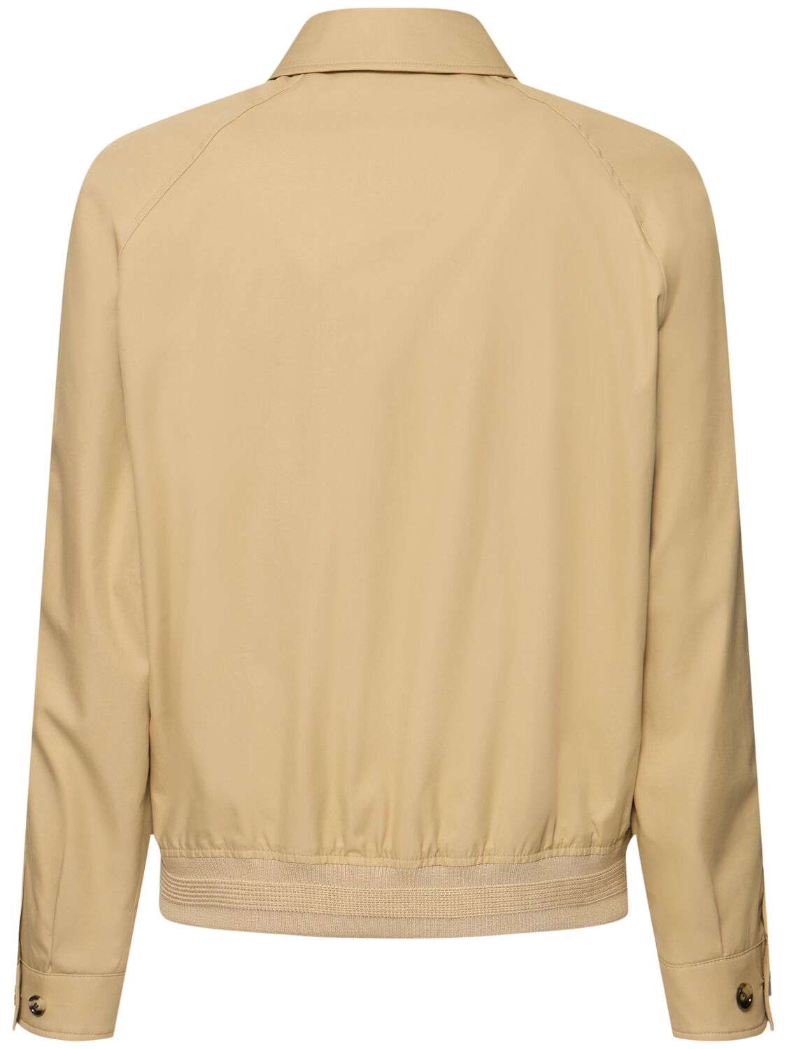 Shop Burberry Tech Cotton Zipped Jacket In Flax