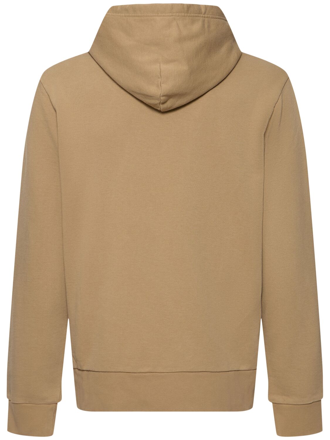 Shop Polo Ralph Lauren Logo Detail Cotton Sweatshirt Hoodie In Desert Khaki