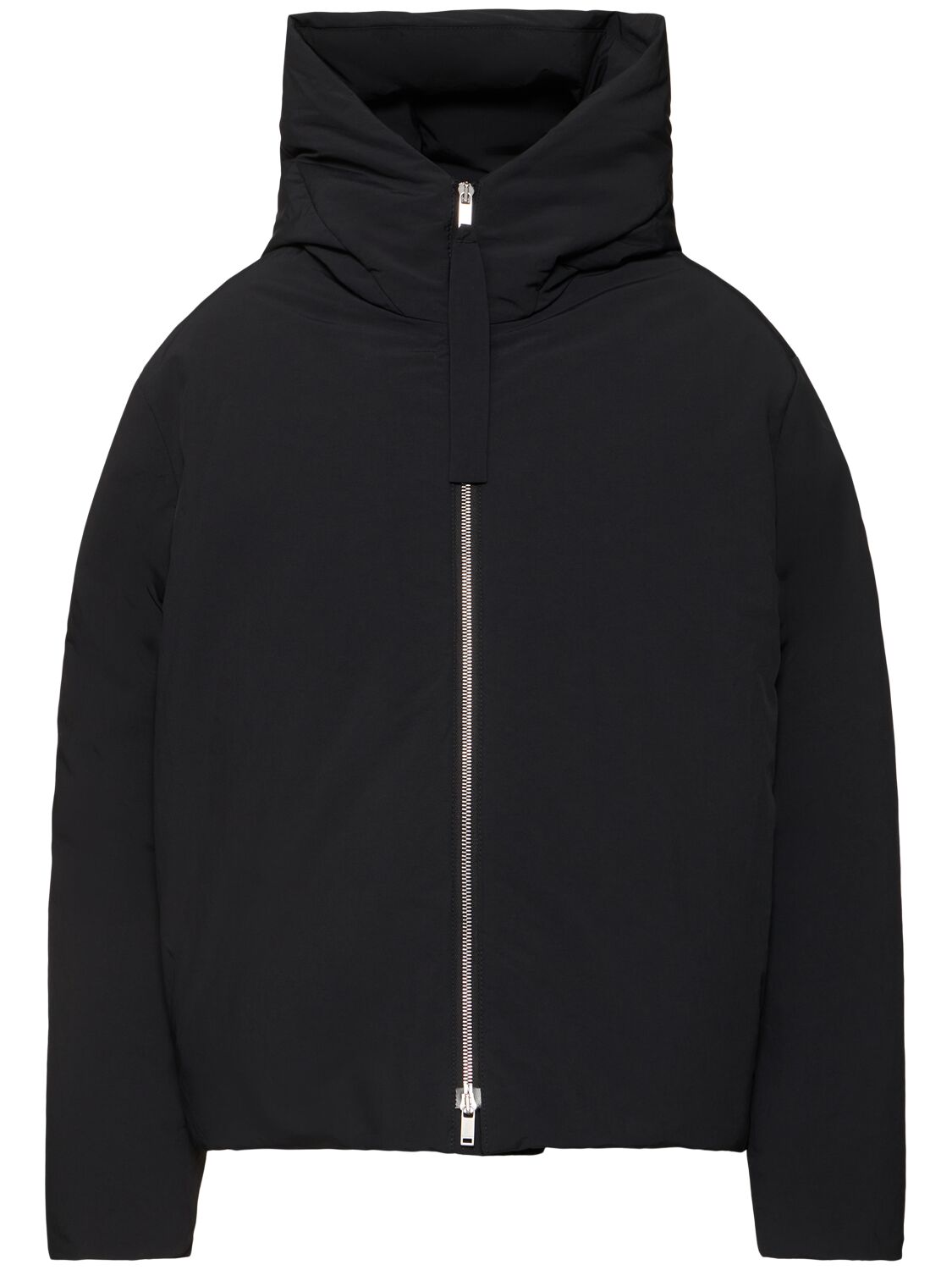 Shop Jil Sander Boxy Fit Down Jacket W/hood In Black