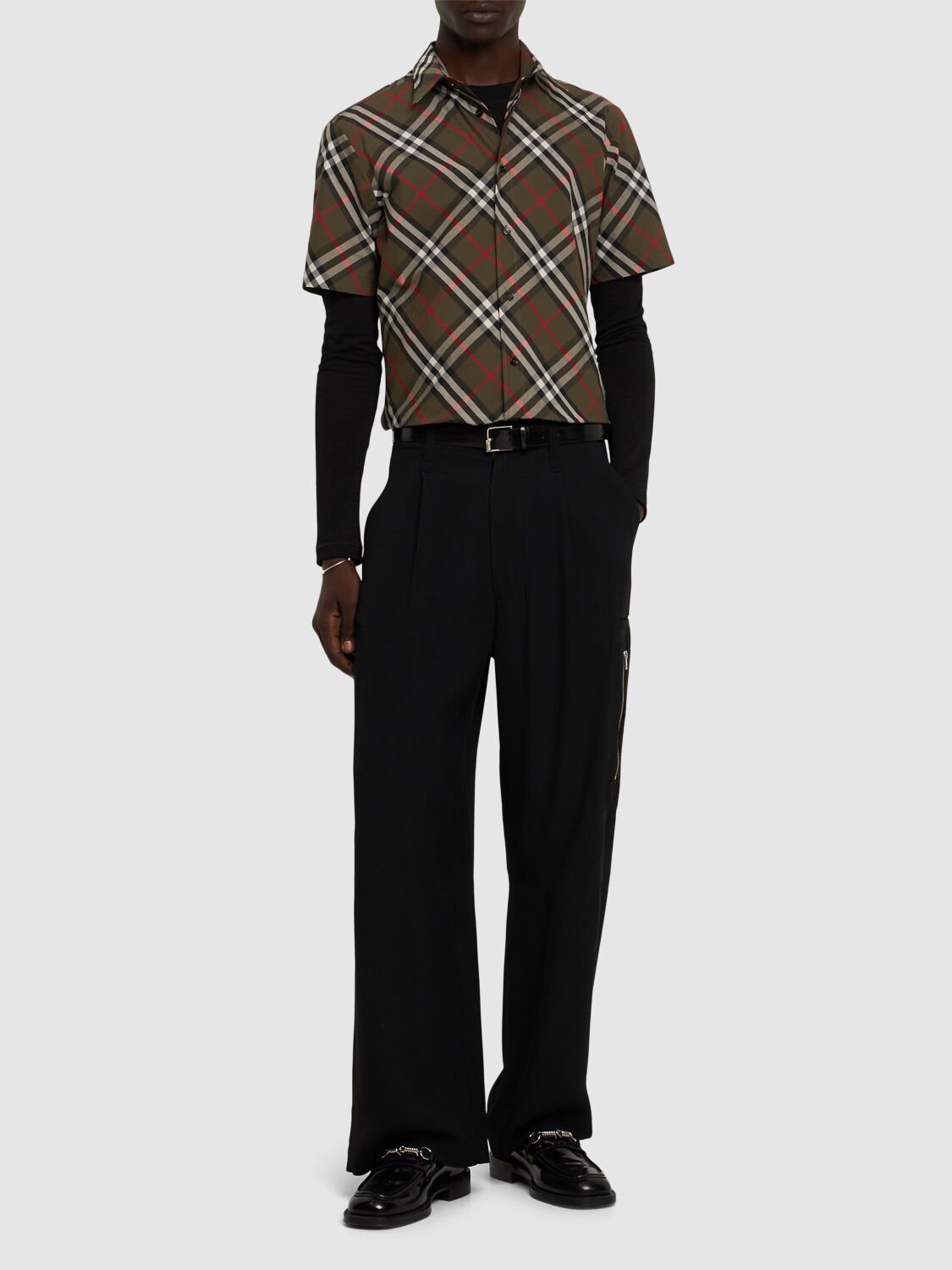 Shop Burberry Check Cotton Shirt In Loch