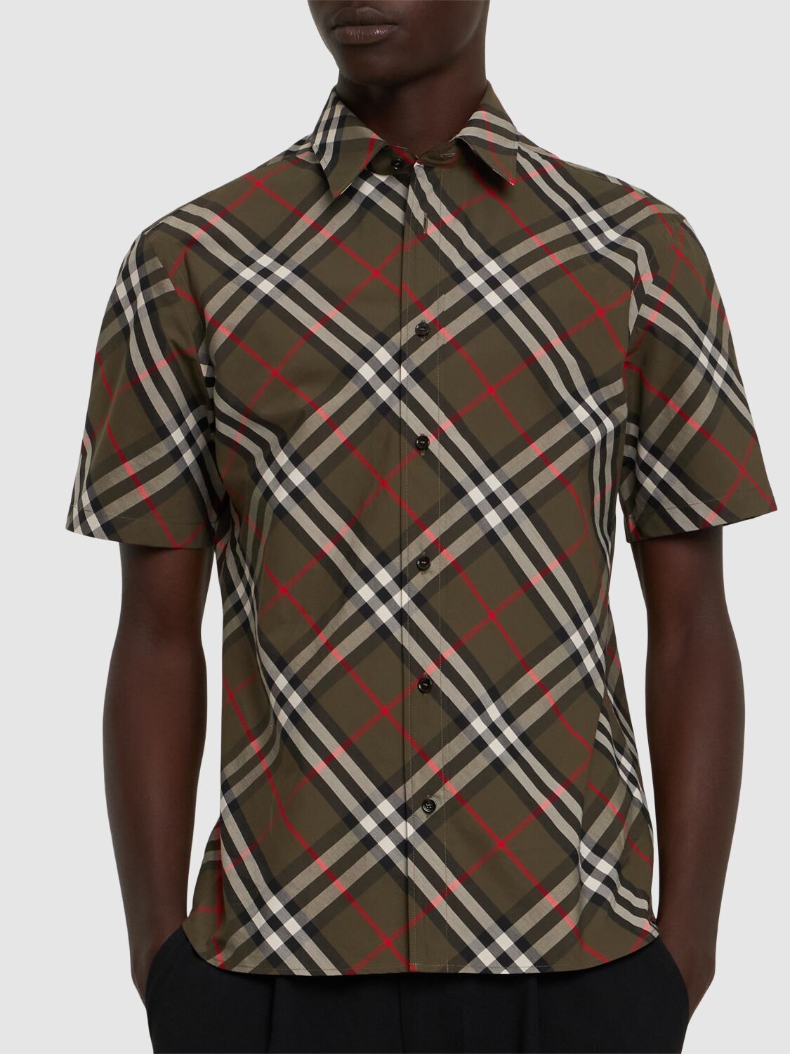 Shop Burberry Check Cotton Shirt In Loch