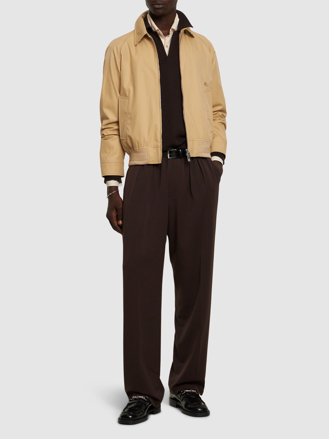 BURBERRY TECH COTTON ZIPPED JACKET 