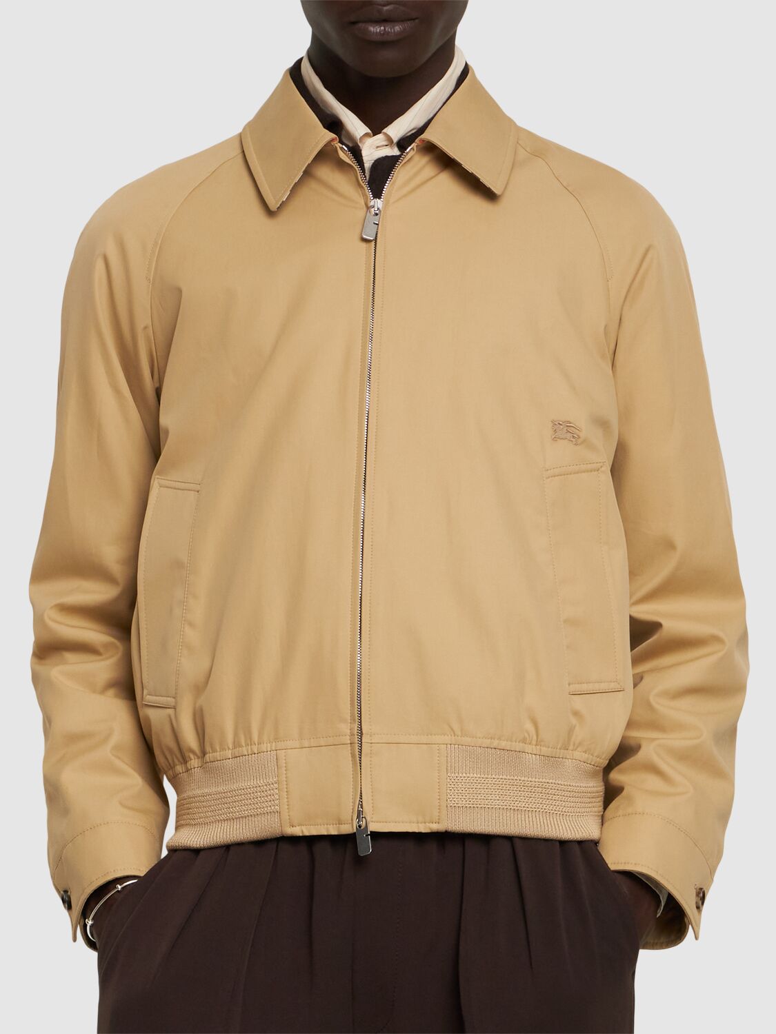 BURBERRY TECH COTTON ZIPPED JACKET 