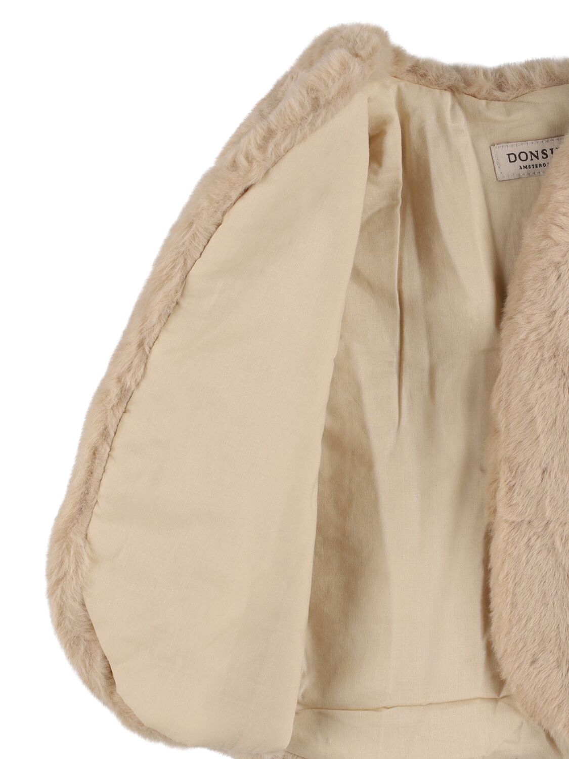 Shop Donsje Plush Vest In Light Beige