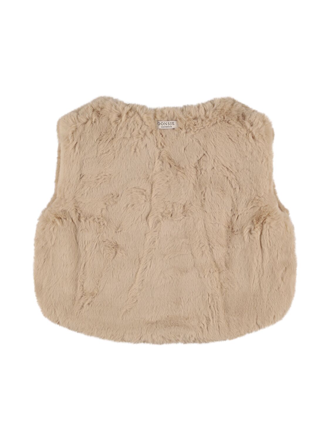 Shop Donsje Plush Vest In Light Beige