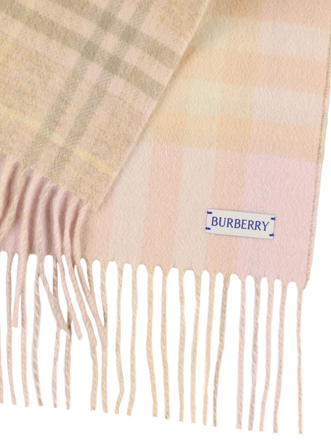 Shop Burberry Check Cashmere Scarf In Flac Melange/ca