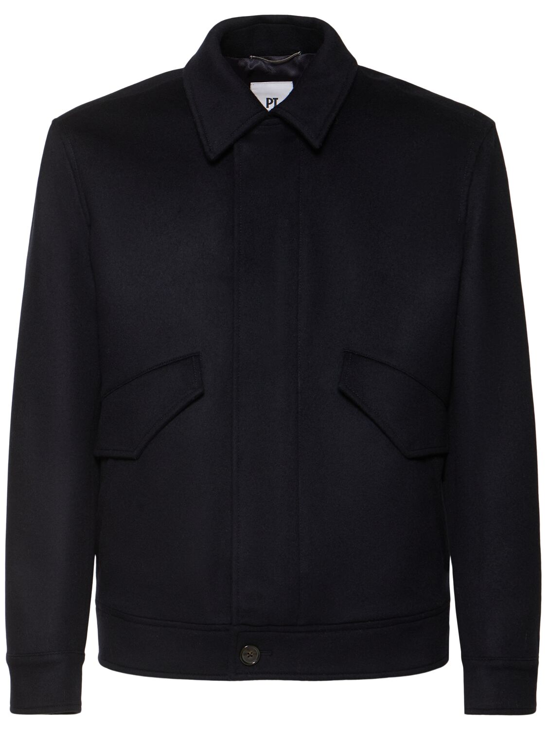 Pt Torino Padded Wool & Cashmere Jacket In Navy