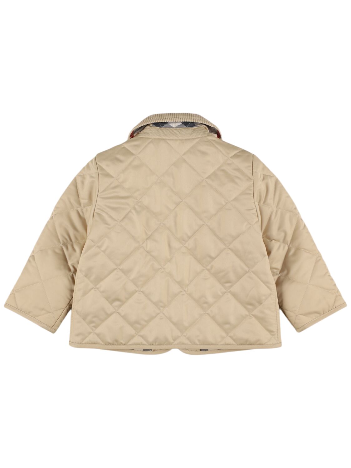 Shop Burberry Quilted Puffer Jacket In Beige