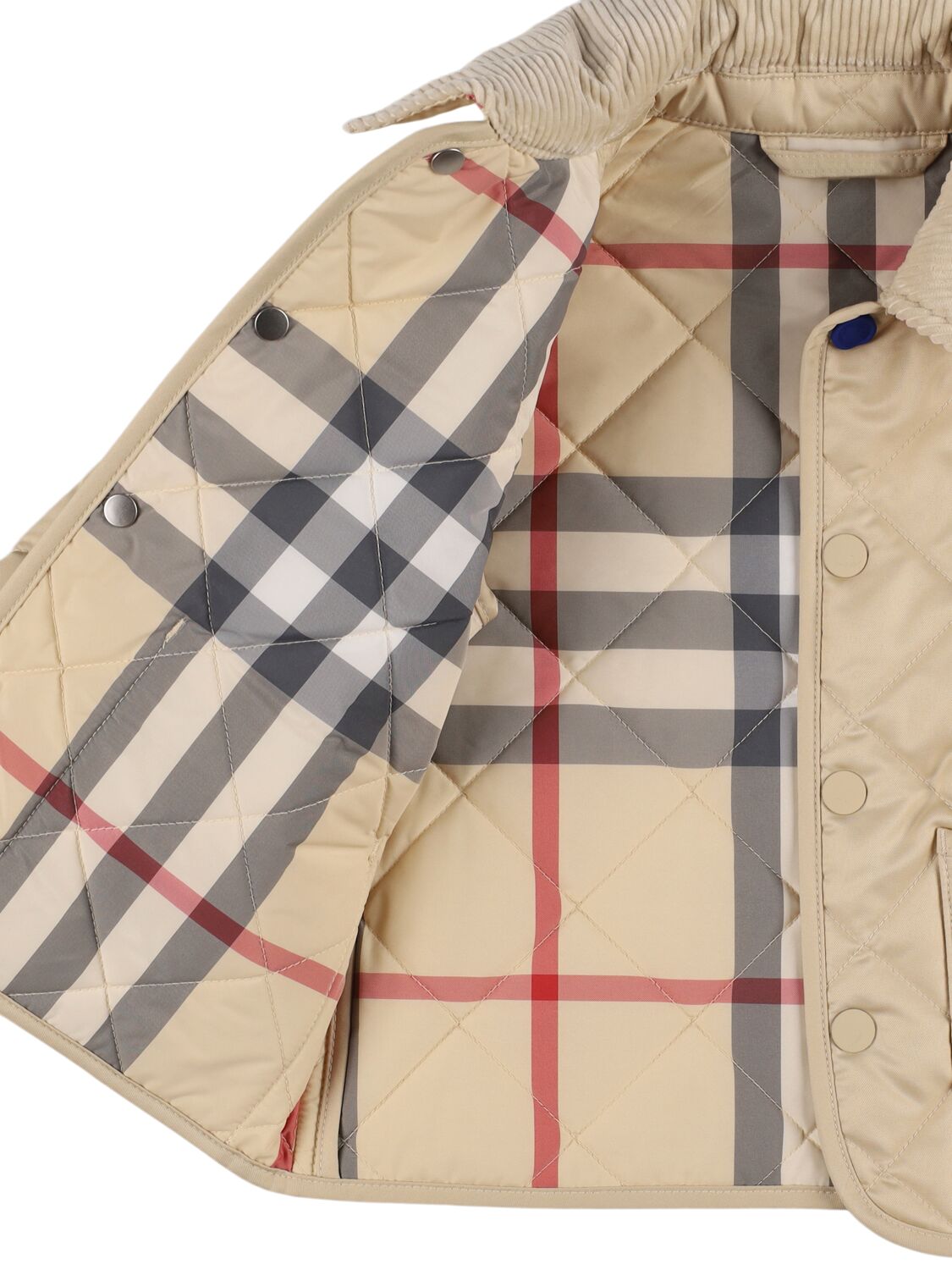 Shop Burberry Quilted Puffer Jacket In Beige