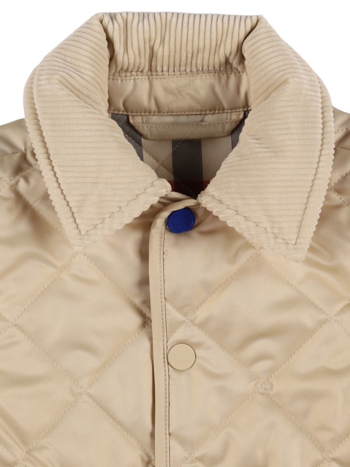 Shop Burberry Quilted Puffer Jacket In Beige