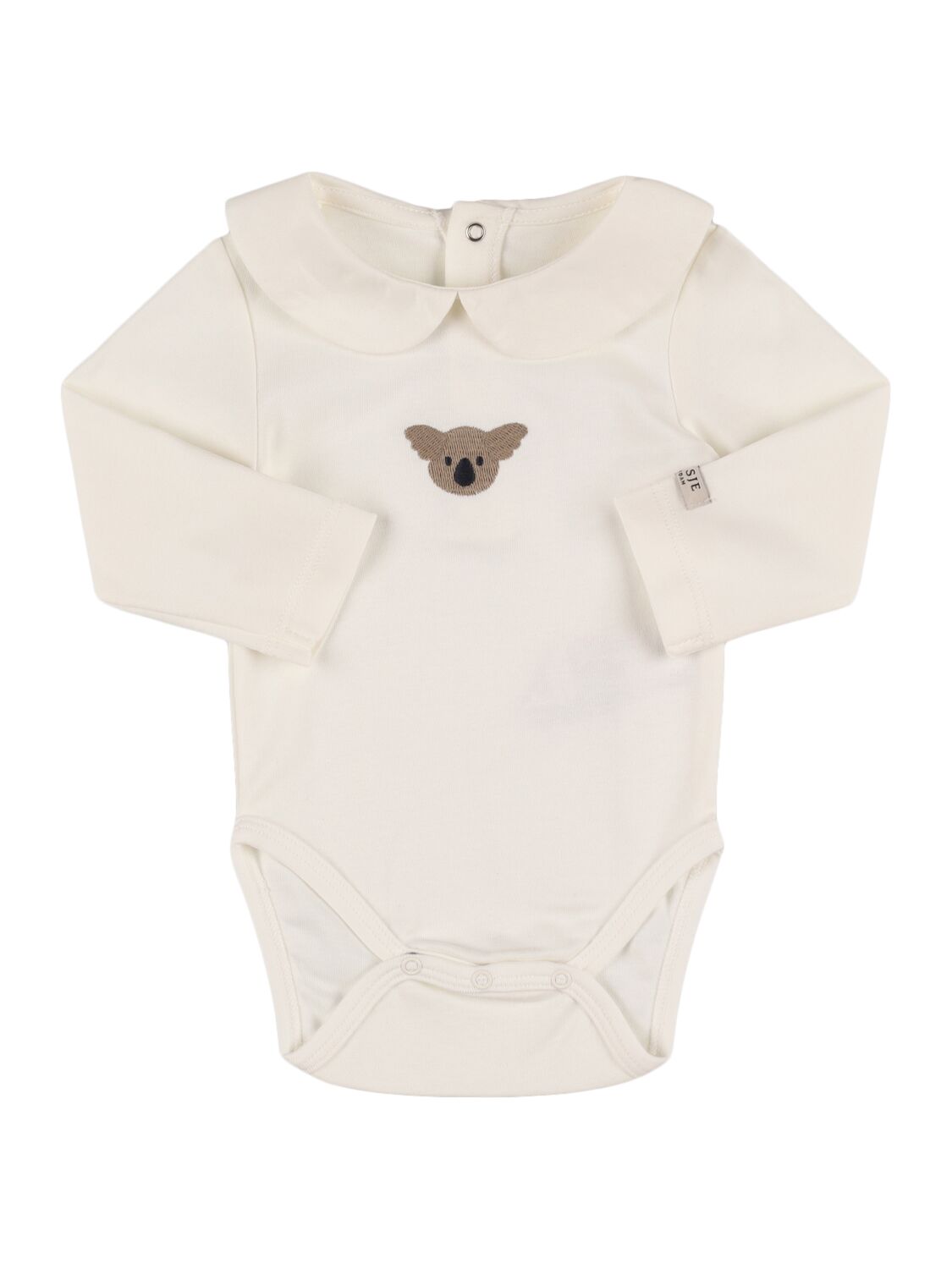 Donsje Poodle Print Cotton Bodysuit In White