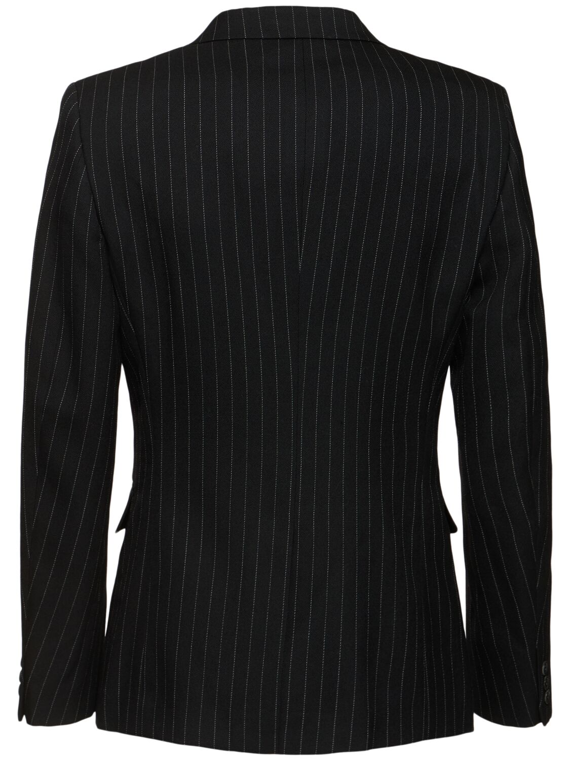 Shop Comme Des Garçons Homme Deux Pinstripe Stretch Wool Gabardine Blazer In Black