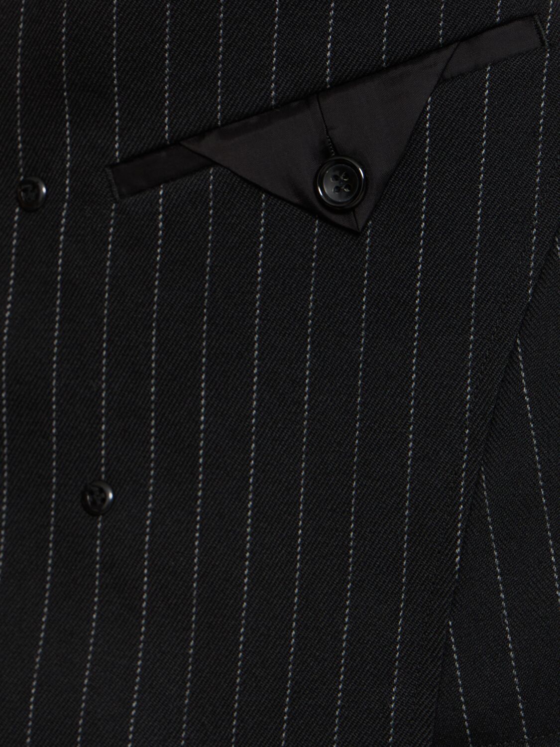 Shop Comme Des Garçons Homme Deux Pinstripe Stretch Wool Gabardine Blazer In Black