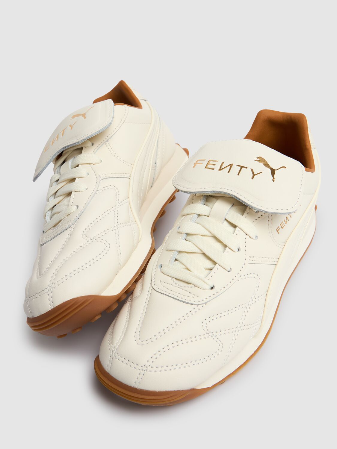 Shop Puma Fenty Avanti Vl Sneakers In Warm White