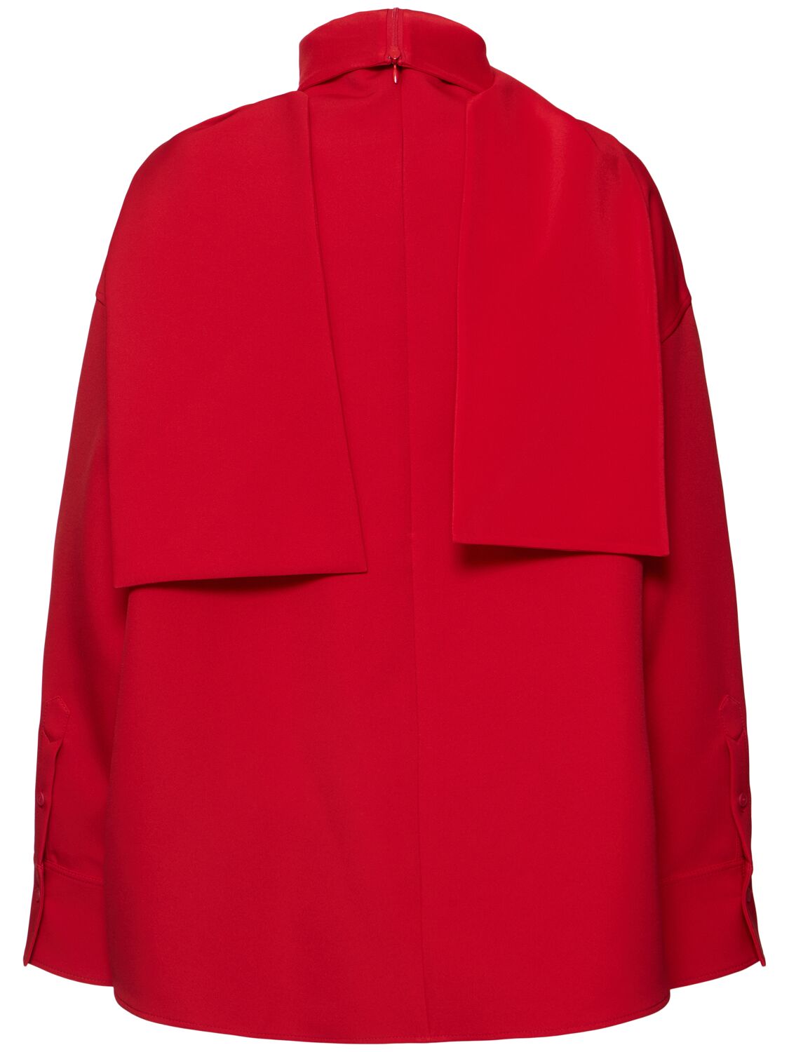 Shop Carven Technical Cady Volumized Shirt In Red