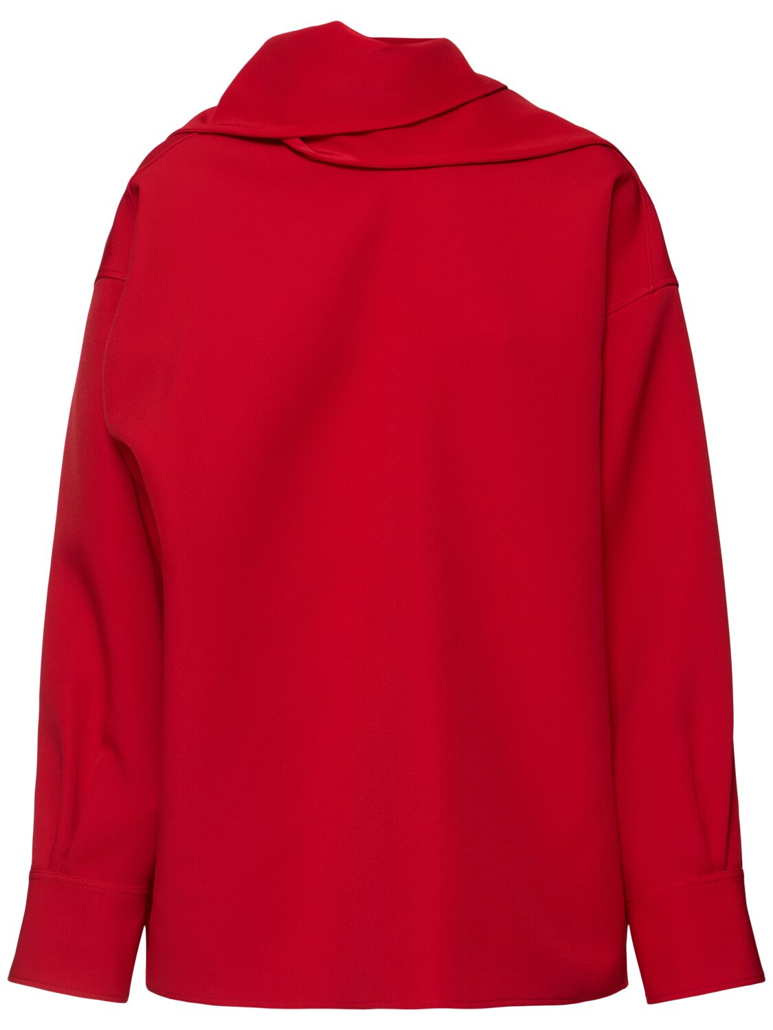 Shop Carven Technical Cady Volumized Shirt In Red