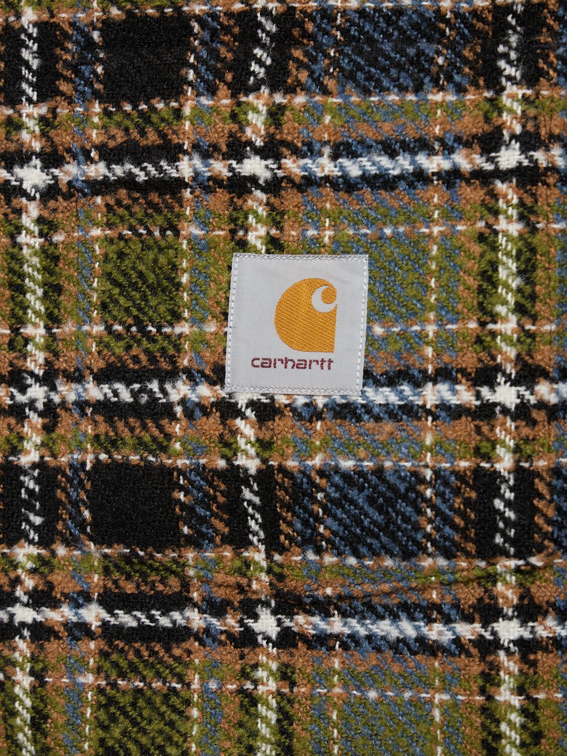 Shop Carhartt Stroy Bouclé Shirt Jacket In Story Check/blk