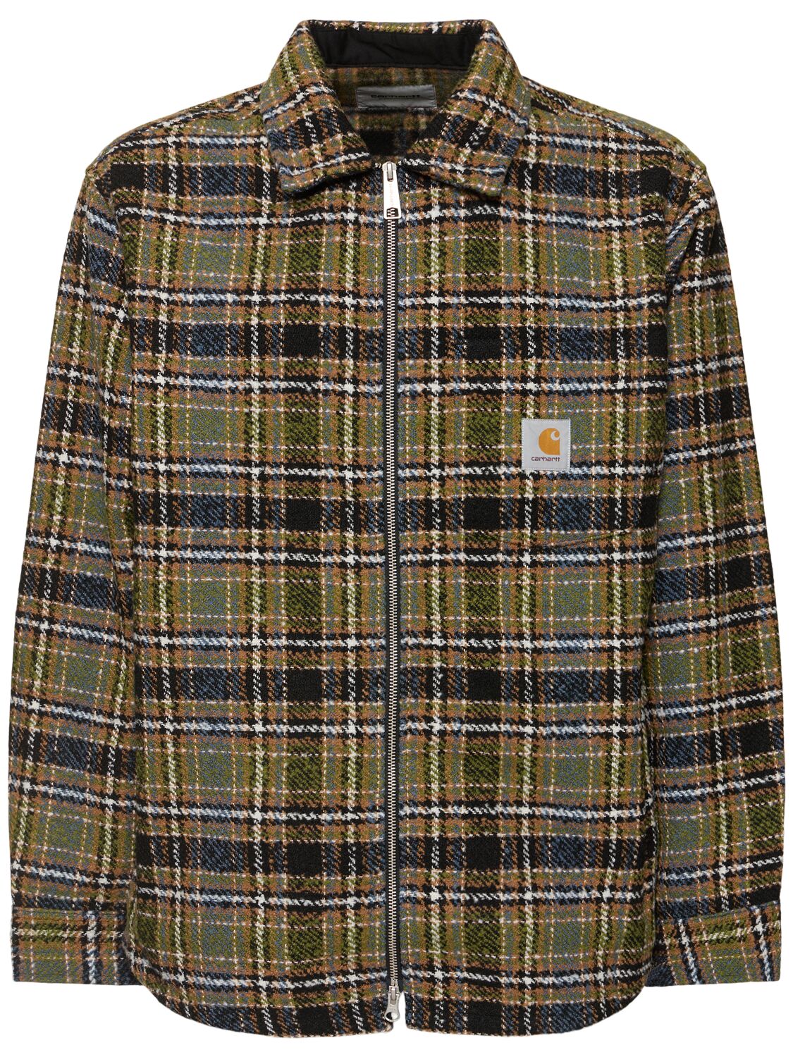 Shop Carhartt Stroy Bouclé Shirt Jacket In Story Check/blk