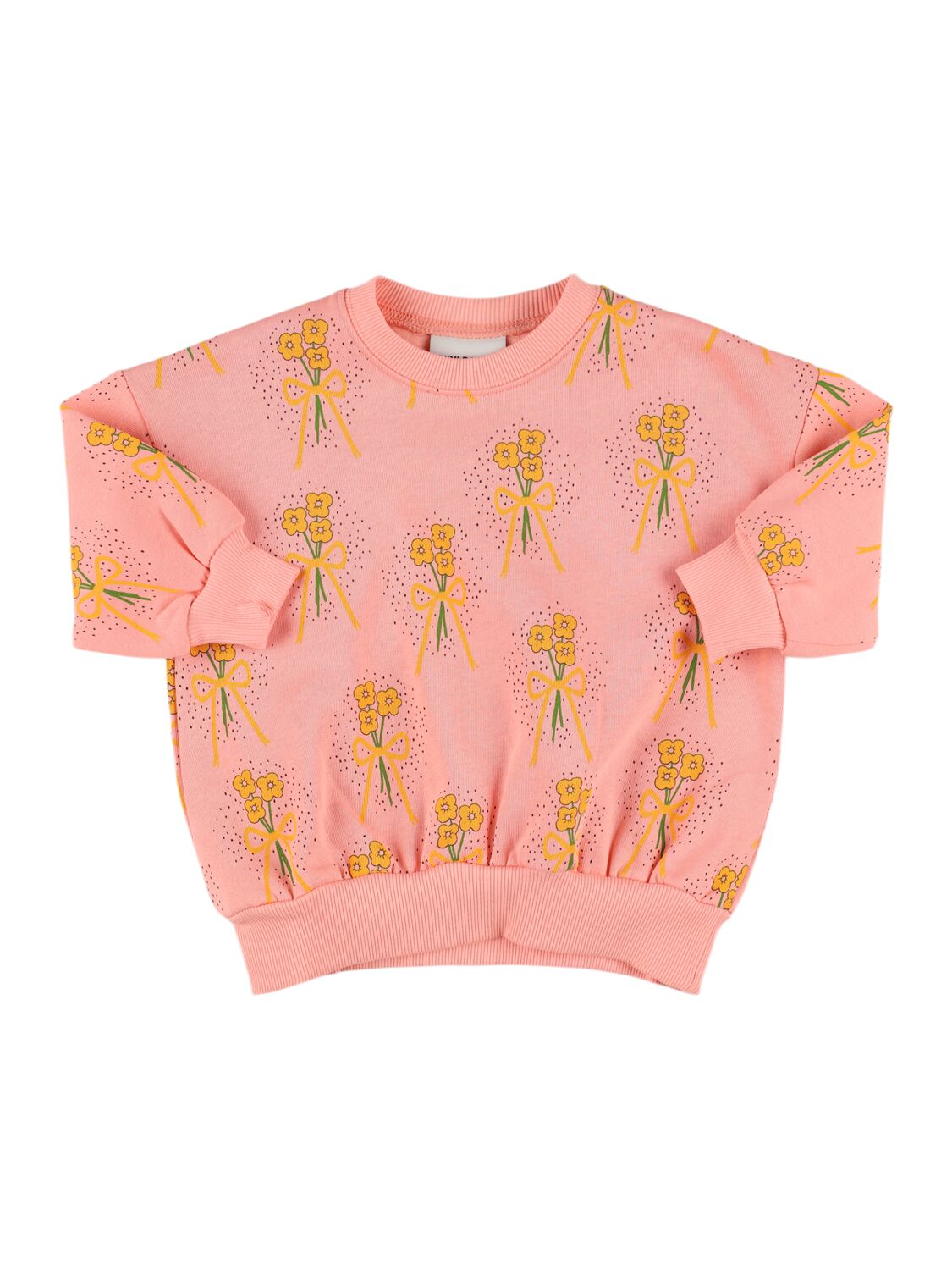 Mini Rodini Printed Organic Cotton Sweatshirt In Pink