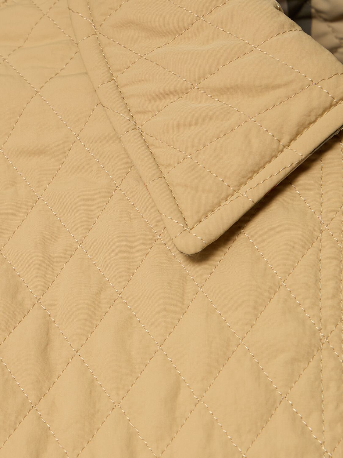 Shop Burberry Reversible Quilted Short Jacket In Beige