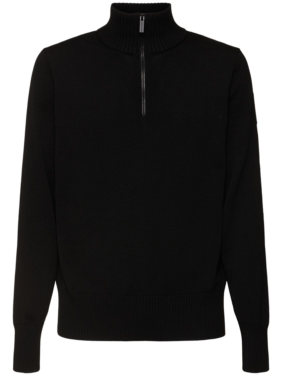 Canada Goose Rosseau 1/4 Zip Sweater In Black