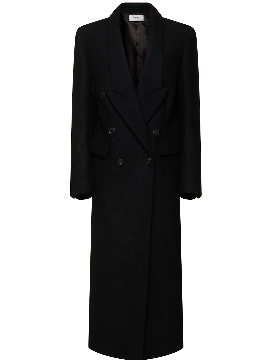 Shop Coperni Wool Blend Long Coat In Black