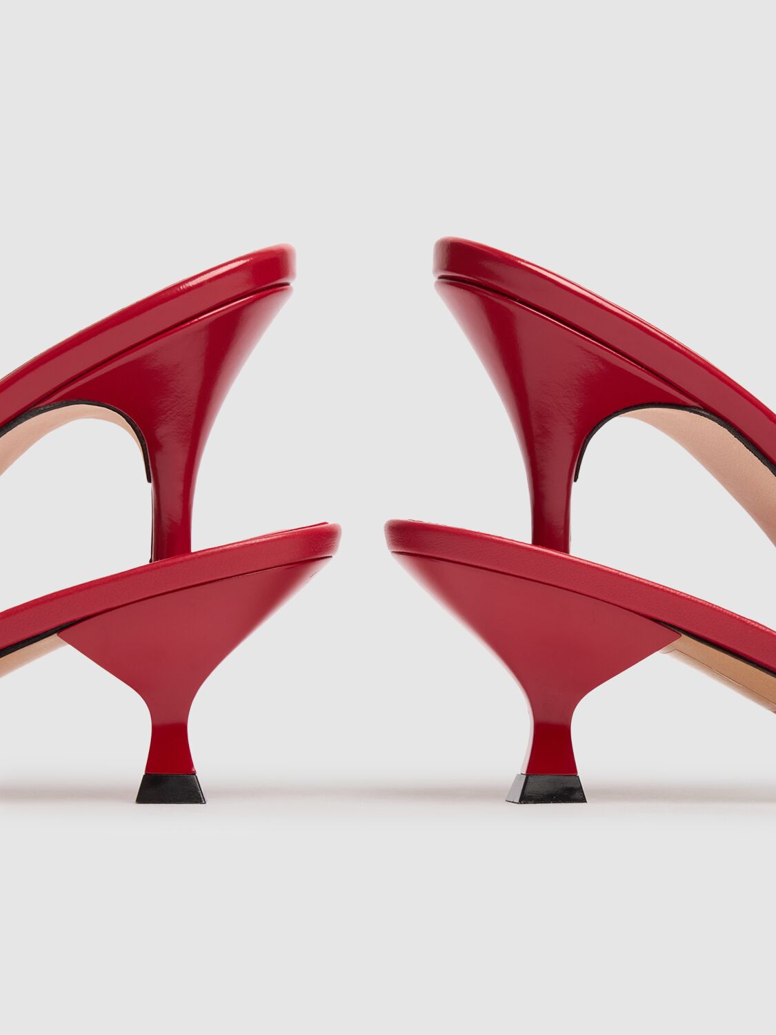 Jacquemus Les Doubles High Heel Sandals In Red