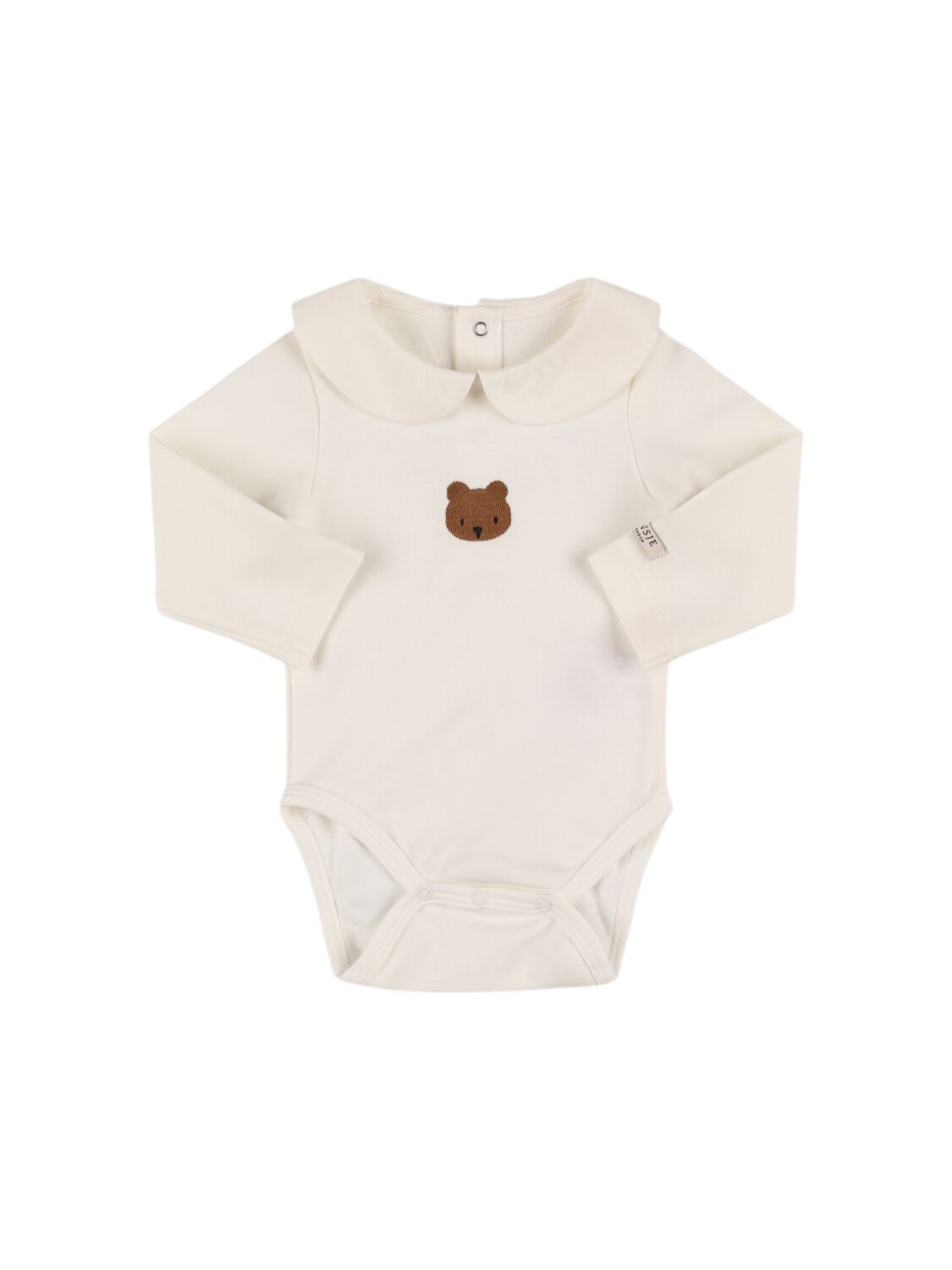 Donsje Poodle Print Organic Cotton Bodysuit In White