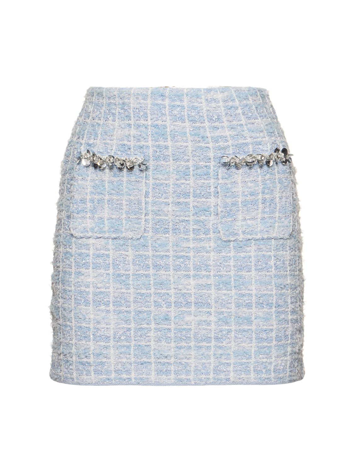 Check Knit Mini Skirt