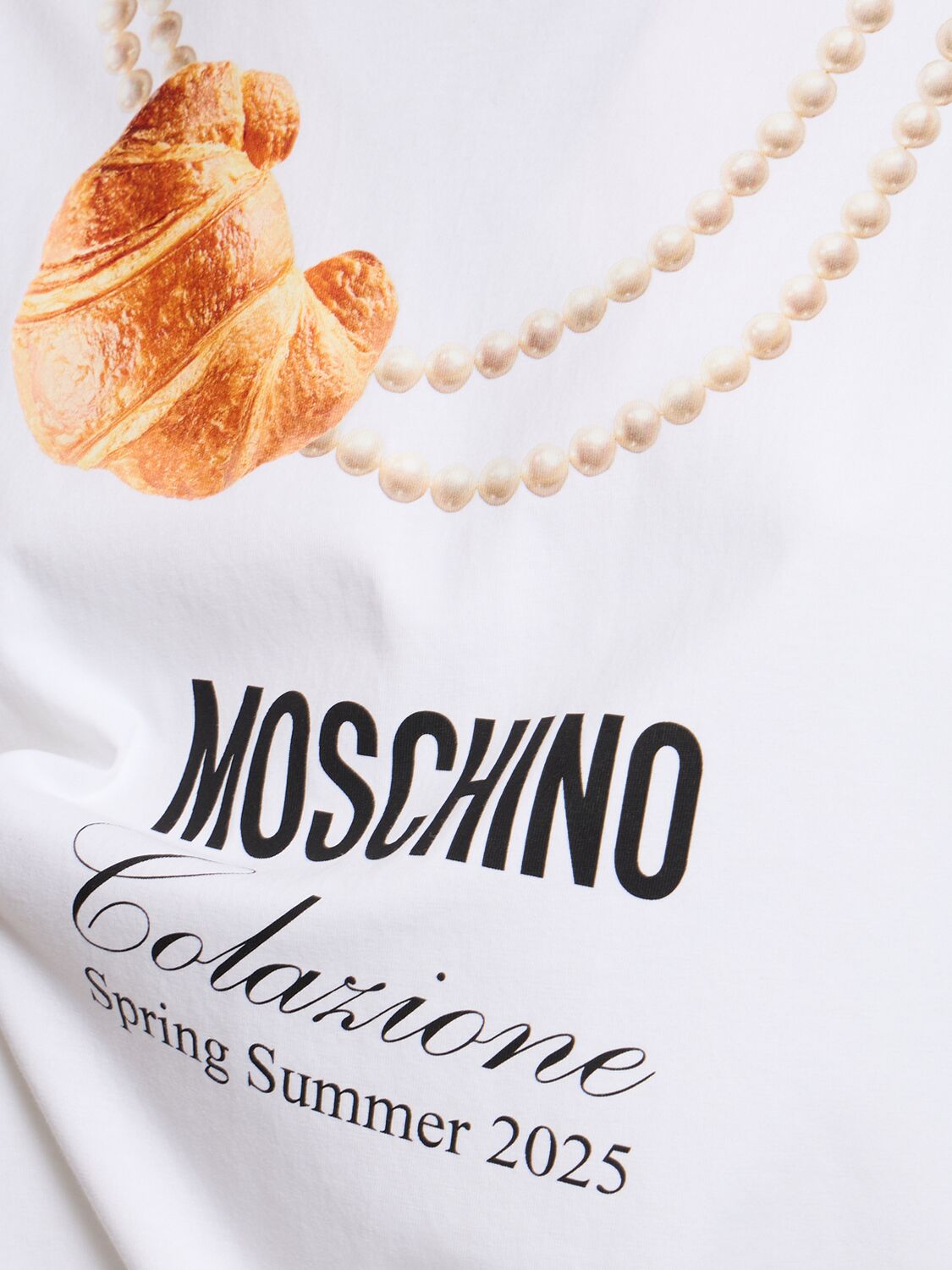Moschino Graphic-print Cotton T-shirt In White