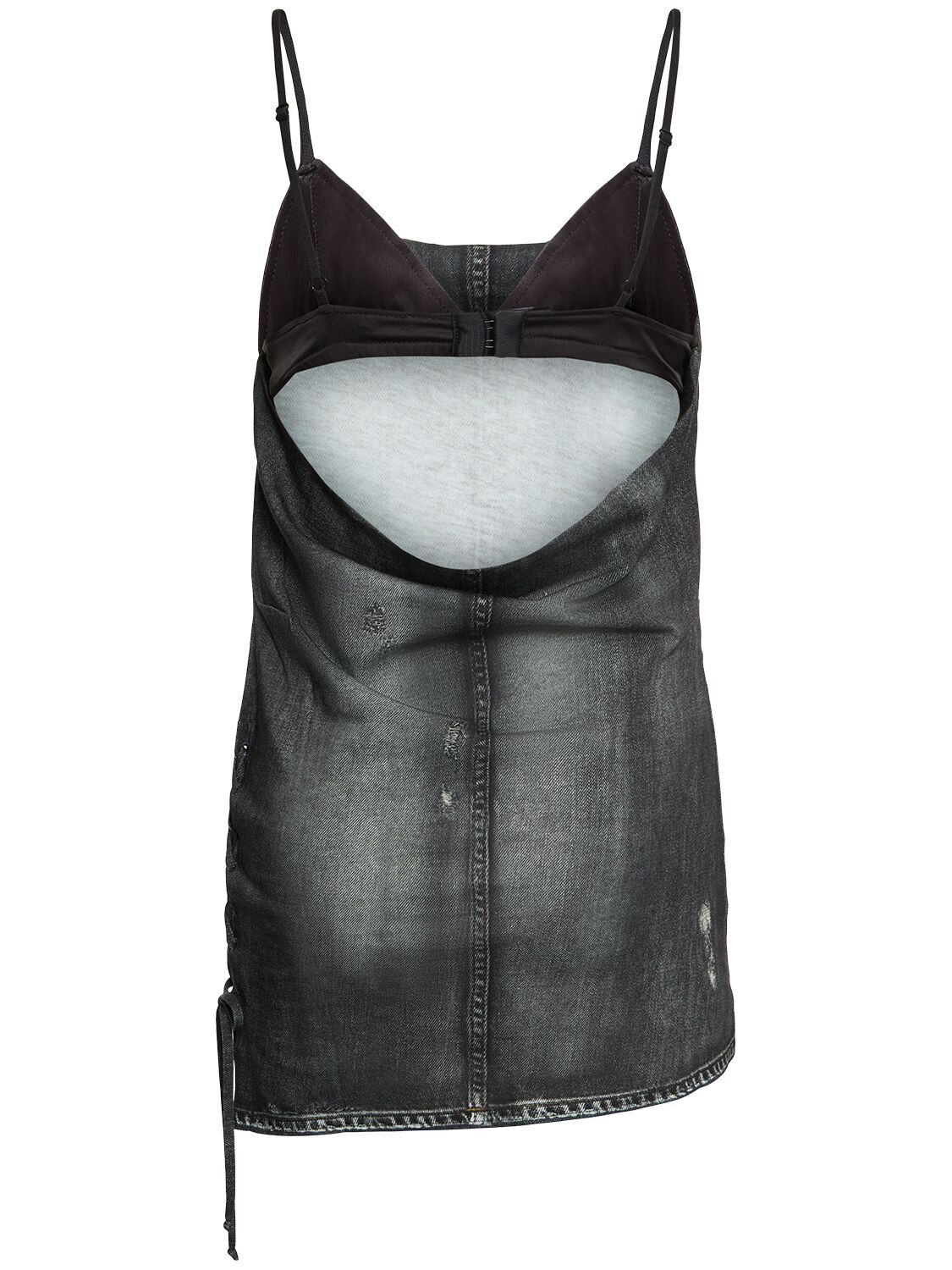 Shop Acne Studios Printed Cotton Jersey Sleeveless Top In Washed Black