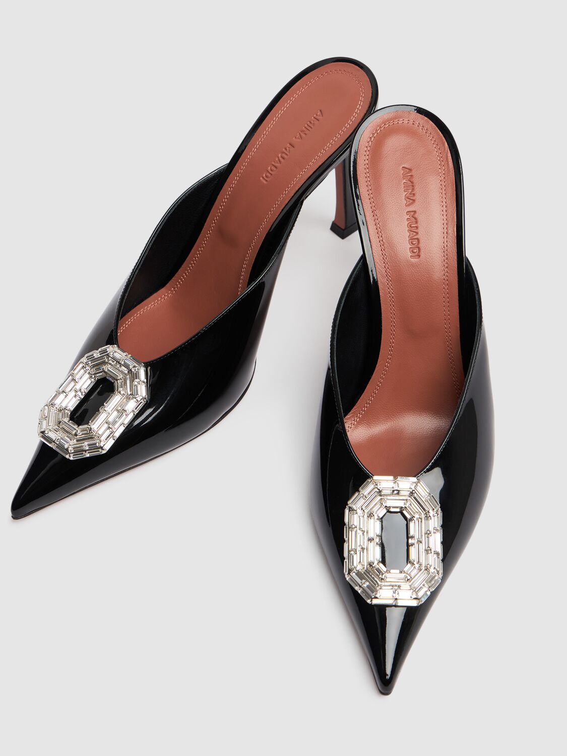 Amina Muaddi Camelia Mules In Multi
