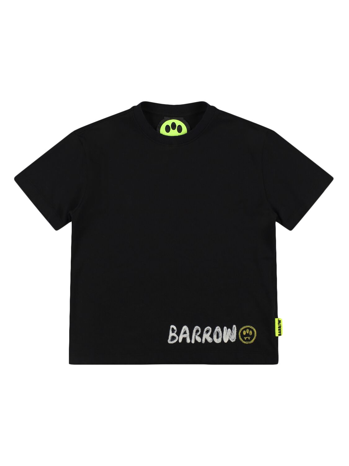 Barrow Printed Cotton Jersey T-shirt In Black
