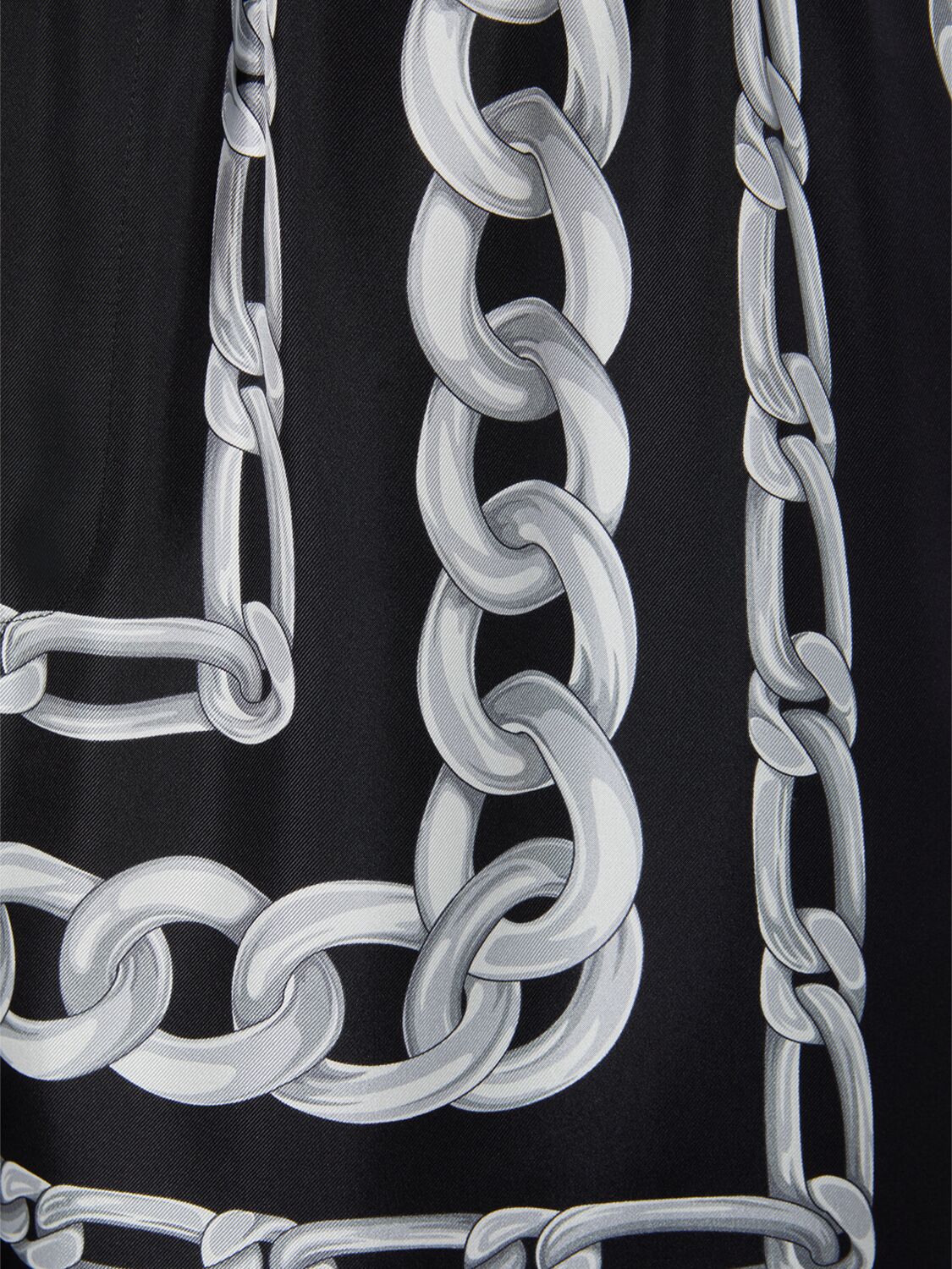Versace Men Medusa Chains Silk Shorts In Black