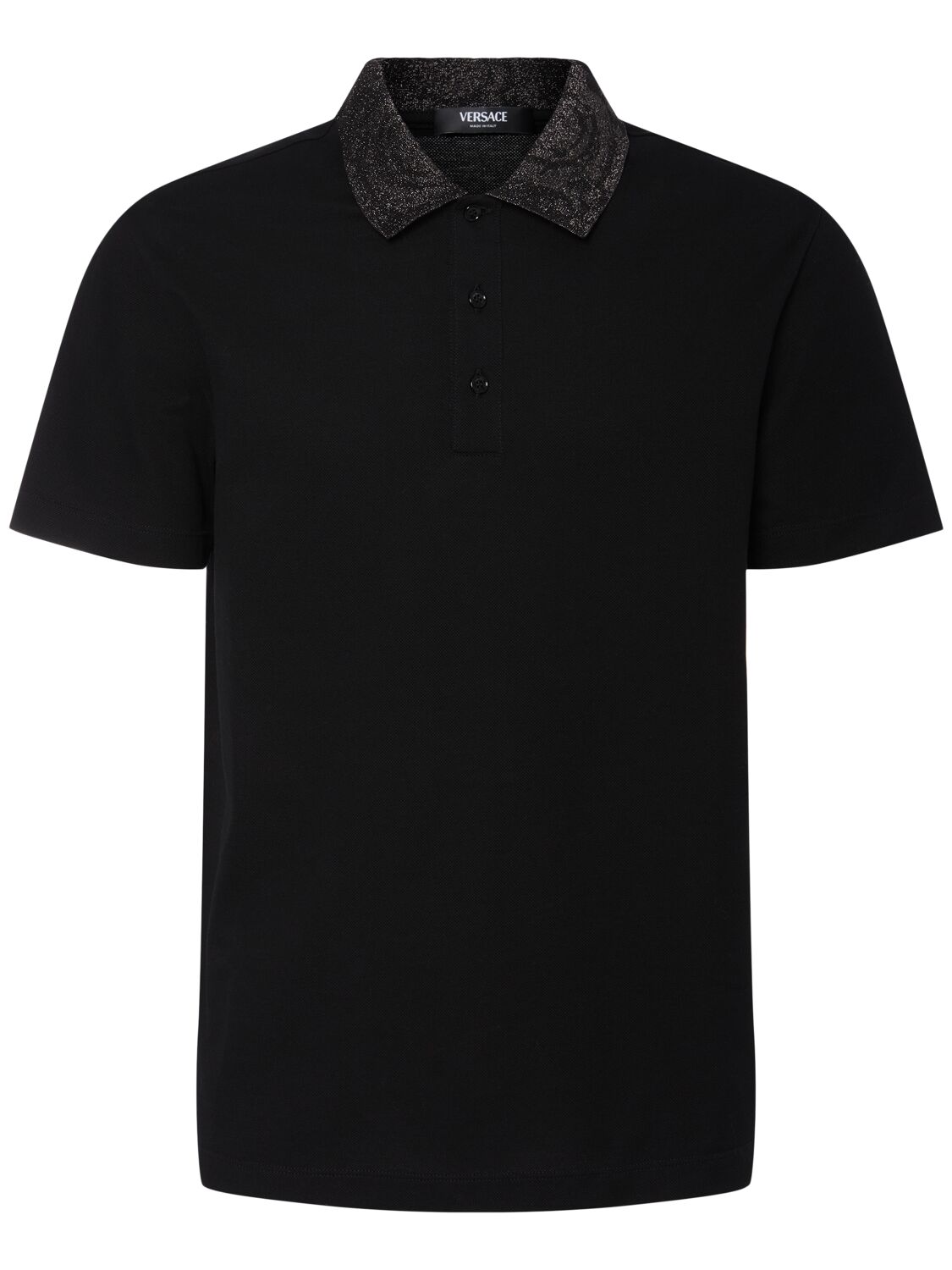 Baroque Embroidery Cotton Piquet Polo